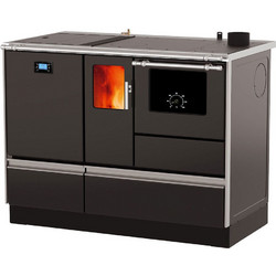 Alfa Plam Term 20 Anthracite Σόμπα Pellet Καλοριφέρ με Φούρνο 20kW