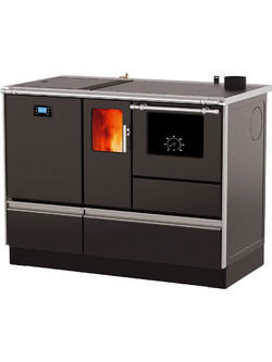 Alfa Plam Term 20 Anthracite Σόμπα Pellet Καλοριφέρ με Φούρνο 20kW