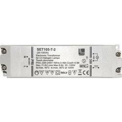 Μετασχηματιστής ηλεκτρονικός με DIMMER αφής 230V-12VAC από 20W έως 105W με προστασία - 3-5121059
