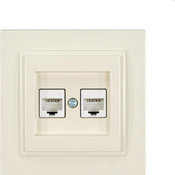 Πρίζα δικτύου U/UTP 2XRJ45 CAT6 Μπεζ 152-10241 MONO ELECTRIC Despina Eurolamp