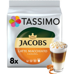 Tassimo Κάψουλες Jacobs Latte Caramel Συμβατές με Μηχανή Tassimo 8τμχ