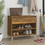 vidaXL Παπουτσοθήκη Ξύλινη Μαύρη Μ70xΠ36xΥ60cm 819761