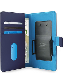 Puro Θήκη bookstyle universal sliding XL έως 5.1-μπλε