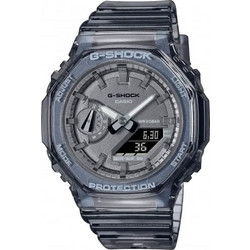 Casio G-Shock Ανδρικό Ρολόι Χρονογράφος με Γκρι Καουτσούκ Λουράκι GMA-S2100SK-1AER