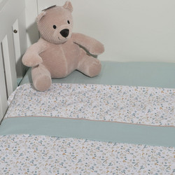 Baby Oliver Σετ Βρεφικά Σεντόνια Λίκνου Βαμβακερά 75x110 Des 403 White/Mint