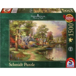 Puzzle Schmidt Thomas Kinkade Σπίτι Στη Λίμνη 1500 Κομμάτια