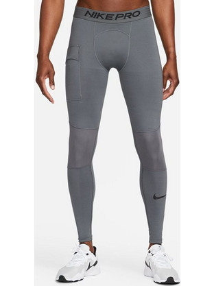Nike Pro Warm Ανδρικό Κολάν Μακρύ Γκρι DQ4870-068