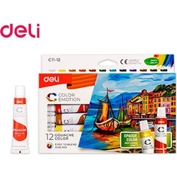 DELI ΤΕΜΠΕΡΑ 12ΧΡΩΜΑΤΑ 12ml COLOR EMOTION