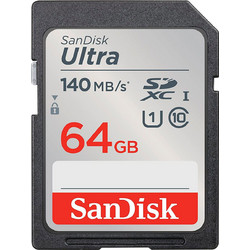 Sandisk Ultra SDXC 64GB Class 10 U1 UHS-I 140MB/s