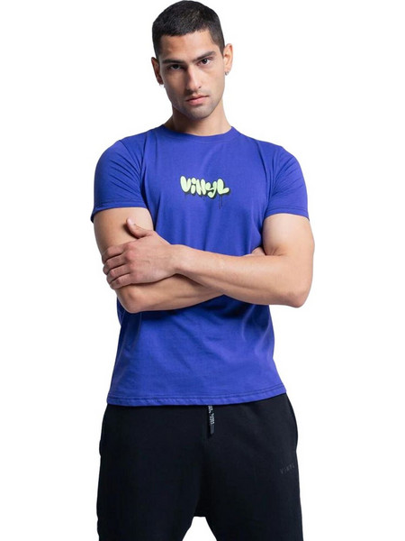 VINYL ΜΠΛΟΥΖΑ ΜΕ ΤΥΠΩΜΑ ΜΩΒ - BIG LOGO T-SHIRT - 10476-22 - PURPLE