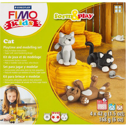 Πηλός Fimo Kids 'Γάτα' 4τεμ