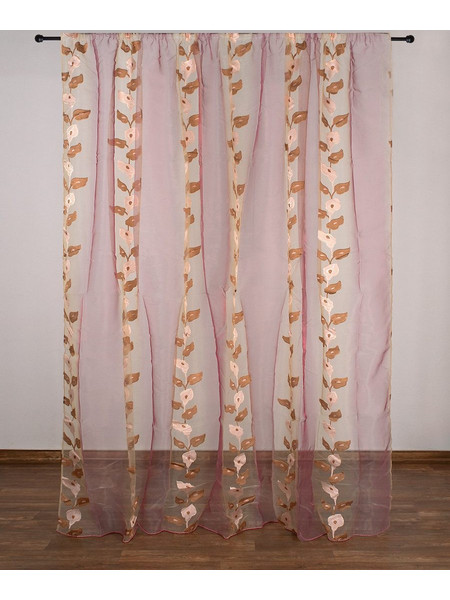 Silk Fashion Κουρτίνα με Τρέσα 280x300 zj05 Μωβ