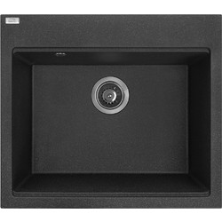 Laveo TAU SBT 710Y Ένθετος Νεροχύτης Γρανίτη Μαύρος 50x57cm