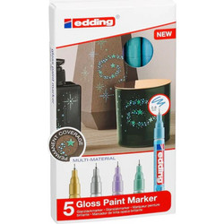 Μαρκαδόροι λαδιού Edding 780 Paint Marker Metallic 780 0.8mm σετ 5τμχ