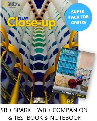 NEW CLOSE-UP B2 SUPER PACK FOR GREECE (SB + SPARK + WB + COMPANION & TESTBOOK & NOTEBOOK)