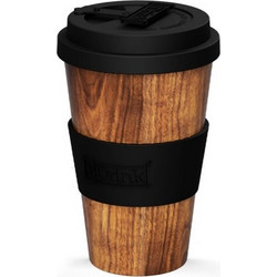 iDrink Ποτήρι Καφέ Bamboo με Καπάκι Wood 435ml ID5007