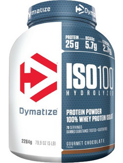 Dymatize ISO100 Hydrolyzed Gourmet Chocolate Πρωτεΐνη Ορού Γάλακτος Γράμμωσης Χωρίς Λακτόζη & Γλουτένη 2.26kg