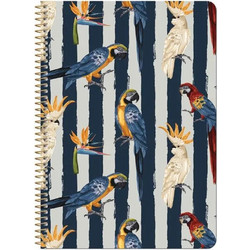 LOGINOTES SPIRAL LINE BLUE BIRDS A5 14X20 SOFT TOUCH+UV 80gr. 90 ΦΥΛΛΑ