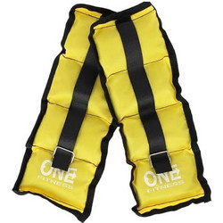 One Fitness Σετ Βαράκια Καρπών και Αστραγάλων 2x 1.5kg Yellow WW02