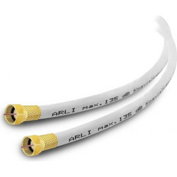 Καλώδιο ομοαξονικό TV ARLI UltraHD HDTV 3D 4K με φις F 5 φορές θωρακισμένο μήκους 3m - AS-90.35.007