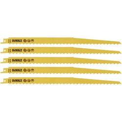 DEWALT ΠΑΚΕΤΟ 5 ΤΕΜ HCS ΛΑΜΕΣ ΣΕΓΑΤΣΑΣ ΓΙΑ ΞΥΛO 305 mm 8.5 mm 3 TPI DT2432-QZ
