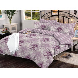 Γαρύφαλλο Σετ Σεντόνια King Size 240x260 Damask Μελιτζανί