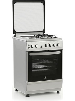 Thermogatz TG E122 IX Κουζίνα Ηλεκτρική 64lt με Εστίες Αερίου & Ρεύματος 60cm