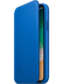 Θήκη Γνήσια Apple Δερμάτινη πορτοφόλι για APPLE iPhone X - ELECTRIC ΜΠΛΕ - MRGE2ZMA
