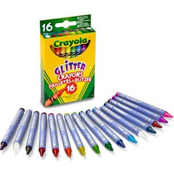 Crayola Glitter Κηρομπογιές Σετ 16τμχ
