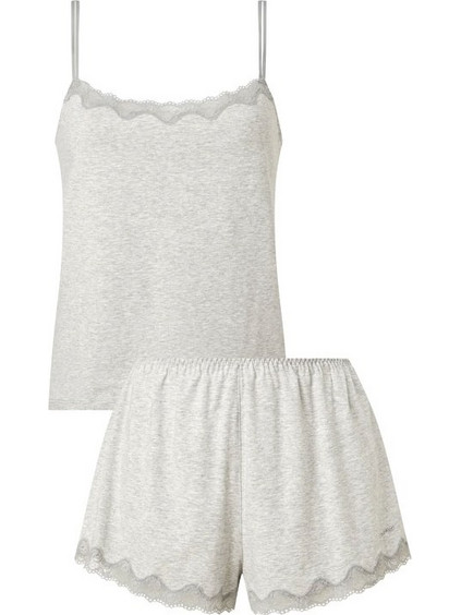 Calvin Klein Babydoll Καλοκαιρινό Βαμβακερό Γκρι QS6820E-P7A