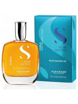 Alfaparf Milano Semi di Lino Curls Multi-Benefit Ξηρό Λάδι Μαλλιών για Επανόρθωση 100ml