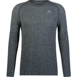 Odlo The Essentials Seamless Long Sleeve Running Ανδρικό Αθλητικό T-Shirt Ανθρακί 313932-15700