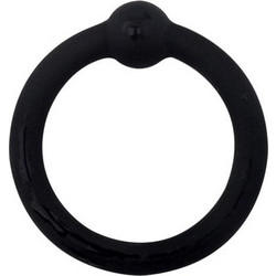 Kinksters Penis Ring with Ball 2.4cm Ελαστικό Δαχτυλίδι Πέους & Όρχεων Σιλικόνης Μαύρο