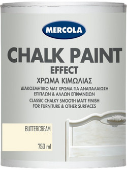 Mercola Chalk Paint Effect Χρώμα Κιμωλίας Κρεμ Buttercream 750ml