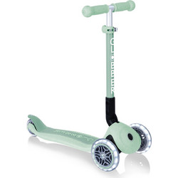 Globber Foldable Lights ECOlogic Pistachio Αναδιπλούμενο Παιδικό Πατίνι Τρίτροχο με Φωτάκια Πράσινο