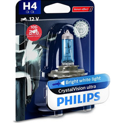 Philips - CrystalVision ultra Moto H4 12V 60/55W 1 Τεμάχιο (12342CVUBW)