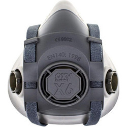 Oxyline Μάσκα Μισού Προσώπου χωρίς Φίλτρα Γκρι OXY-X6-TPR
