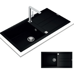 Teka Nova 60 L-TG 1B 1D Black Νεροχύτης Inox 100x51cm