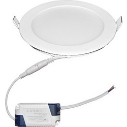 Adeleq - Led Φωτις.Ψευδορ.Αλουμ.Στρογγυλο Λεπτο 12W 4000K 120' Λευκο 21-012101