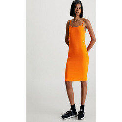 Calvin Klein Midi Καλοκαιρινό Καθημερινό Φόρεμα Πορτοκαλί J20J221149-SCB