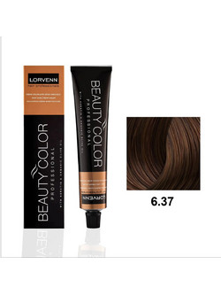 Lorvenn Beauty Color 6.37 Ξανθό Σκούρο Ντορέ Μόνιμη Βαφή Μαλλιών 70ml