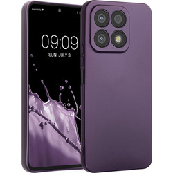 KWmobile Θήκη Σιλικόνης Honor X8a με Πλαίσιο Κάμερας - Metallic Βerry (60942.115)