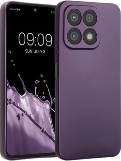 KWmobile Θήκη Σιλικόνης Honor X8a με Πλαίσιο Κάμερας - Metallic Βerry (60942.115)