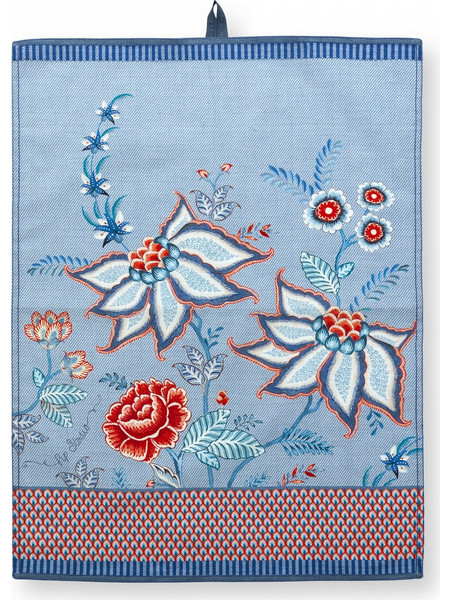 PIP STUDIO ΒΑΜΒΑΚΕΡΗ ΠΕΤΣΕΤΑ FLOWER FESTIVAL ΑΝΟΙΚΤΟ ΜΠΛΕ 50cmX70cm