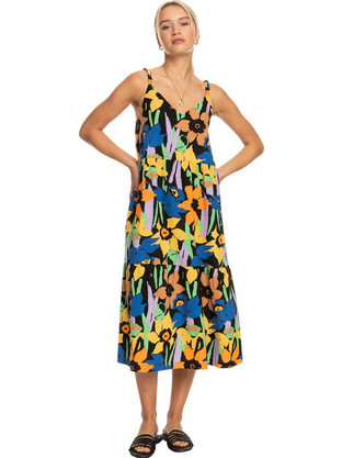 Roxy Waiting Line Midi Καλοκαιρινό Φόρεμα ERJWD03704-KVJ6