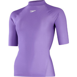 Speedo Short Sleeve Rash Top Γυναικείο Αντιηλιακό Κοντομάνικο (81318915428) Λιλά