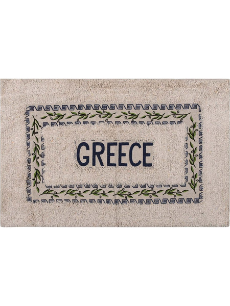 Πατάκι ελιά Greece (50cm x 80cm) μπλέ Silk Fashion