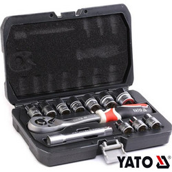 Yato YT-38671 Σετ καστάνια 1/2 72Δ με καρυδακια 12τεμ