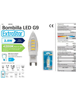 Λάμπα LED για Ντουί G9 32 SMD 2.8W 280LM Φυσικό Λευκό 4200K ExtraStar AG9TCJN