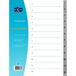 ΔΙΑΧΩΡΙΣΤΙΚΑ EX-OFFICE 1-12 PP A4 ΓΚΡΙ